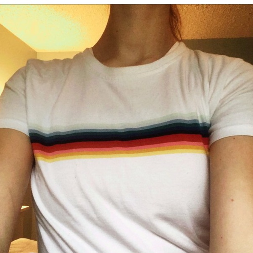 Brandy Melville rainbow Jamie top